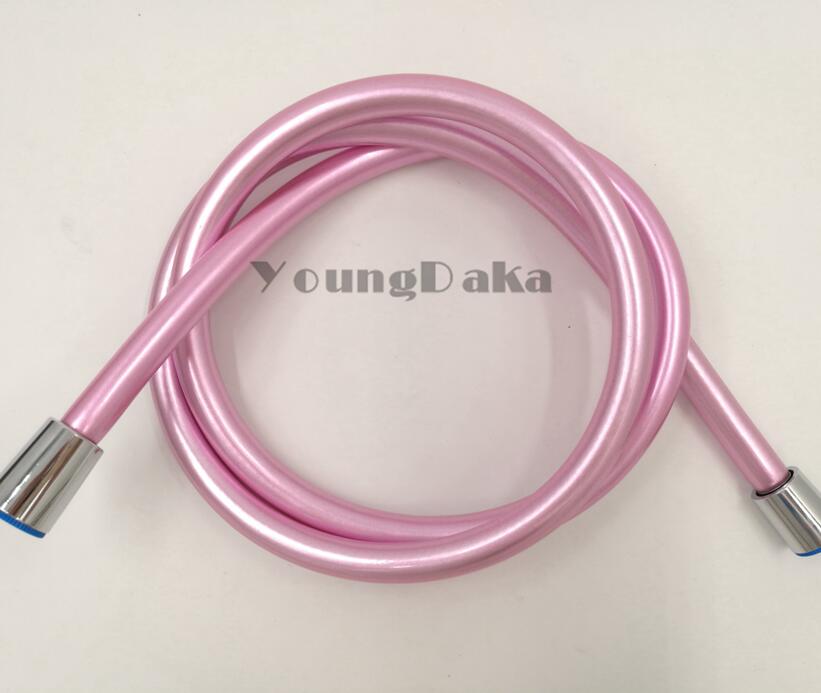 1.5m g1/2 "pvc dårlig dusj eksplosjonssikker rørleggerledning. anti-vri måke / sølv / blå / rosa / grønn fleksible dusjhode slanger: Rosa