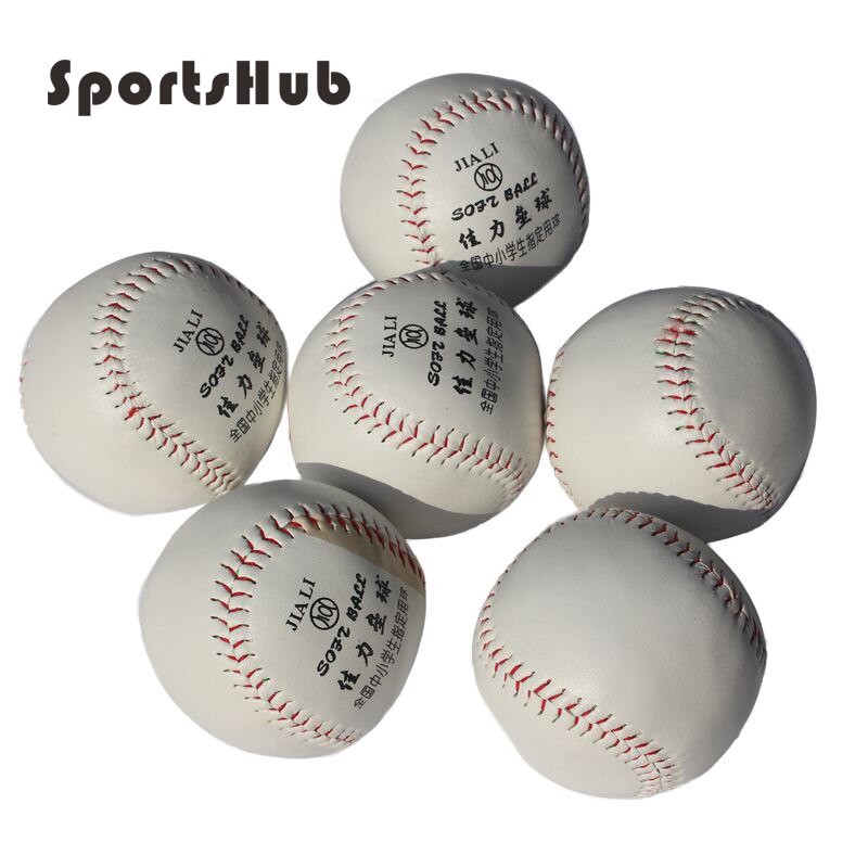 SPORTSHUB 1PC 9 "80-90G blanco pelota de sóftbol de entrenamiento de la práctica de Softball mano de costura juego equipo deportivo NR0092