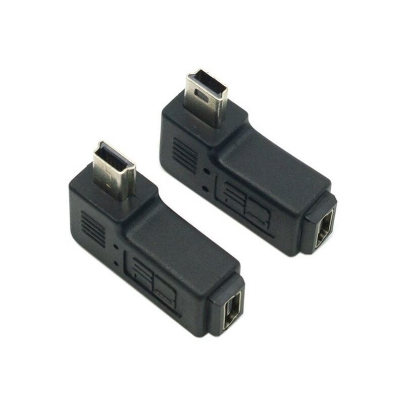 Mini USB 5 Pin Male to Female Extension Adapter 90 Degree Left & Right Angled Mini USB Connector Adaptor