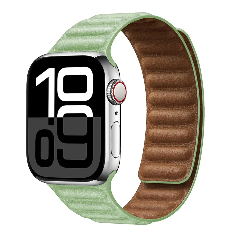 officiële website lederen band voor Apple Watch Band 45 mm 46 mm 42 mm 44 mm 40 mm magnetische lus link armband iWatch 49 mm 10 9 8 7 6