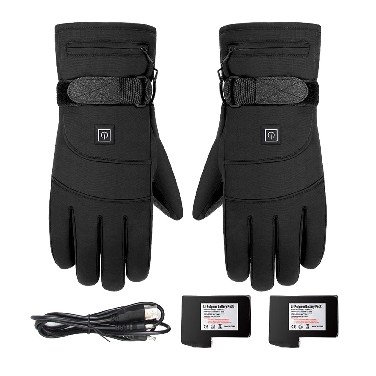 Motorcycle Gloves Electric Battery Heated Gloves Touch Screen Gloves for Motocross ATV Outdoor Sports Heating Motorbike Gloves: Style 3
