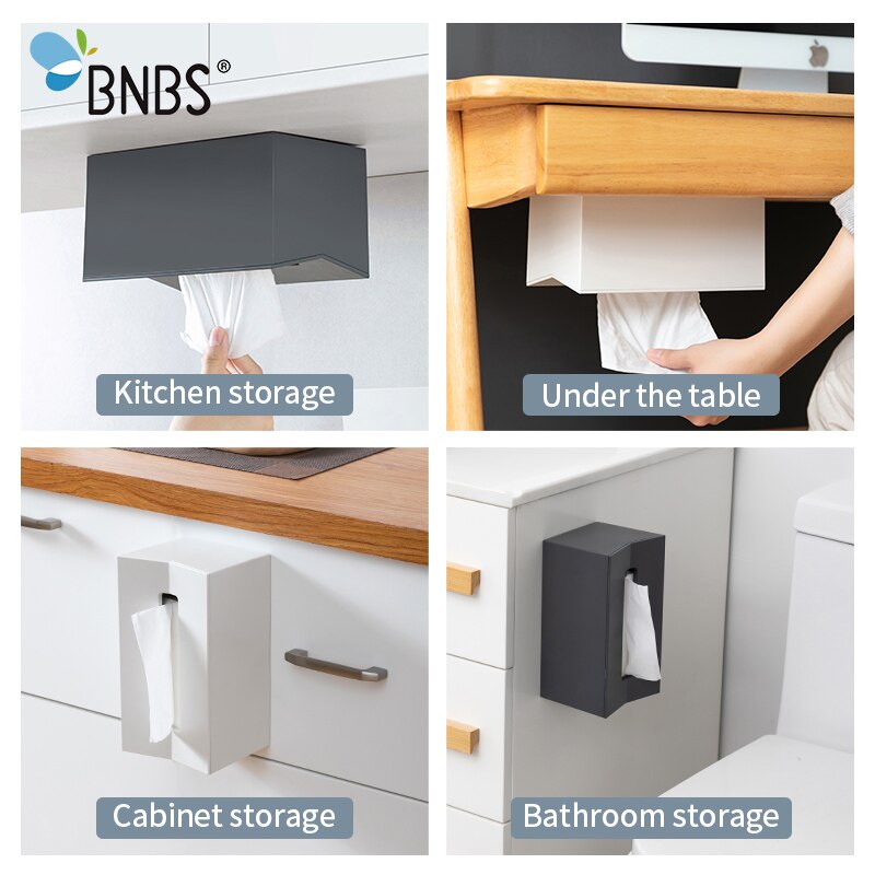 Caja de pañuelos de cocina BNBS cubierta servilletero para toallas de papel cajas para servilletas dispensador de pañuelos de papel montado en la pared contenedor para papel