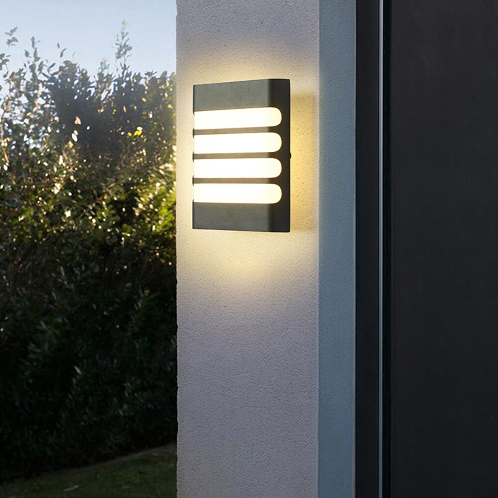 LED Wandlamp Outdoor Verlichting Waterdichte Moderne Vierkante Tuinpad Straat Wandlamp Gangpad Balkon Lamp Buitenverlichting