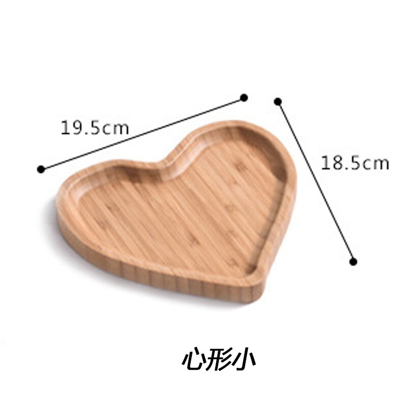 Houten Hart Vorm Fruit Lade Multi-Raster Platter Europese Stijl Home Decoratie Snacks/Salade/Gedroogde Fruitschaal: S