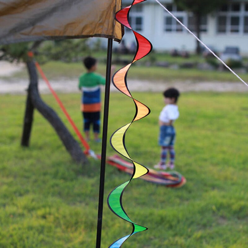 Multifunktion foldbar regnbue spiral vindmølle vind spinner hjem have indretning udendørs børn legetøj