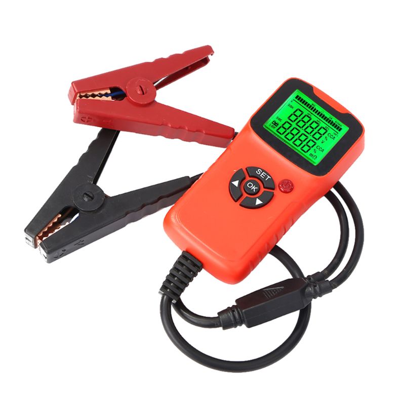 12V Car Battery Test Analyzer Resistance CCA Voltage Tester Auto Diagnostic Tool: Red