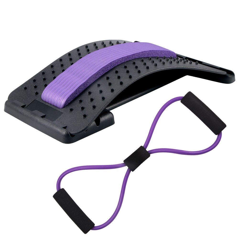Fitness drarrep ryggsträckare set bröstexpander fitness puller pilates motståndsband med ländkotor massager