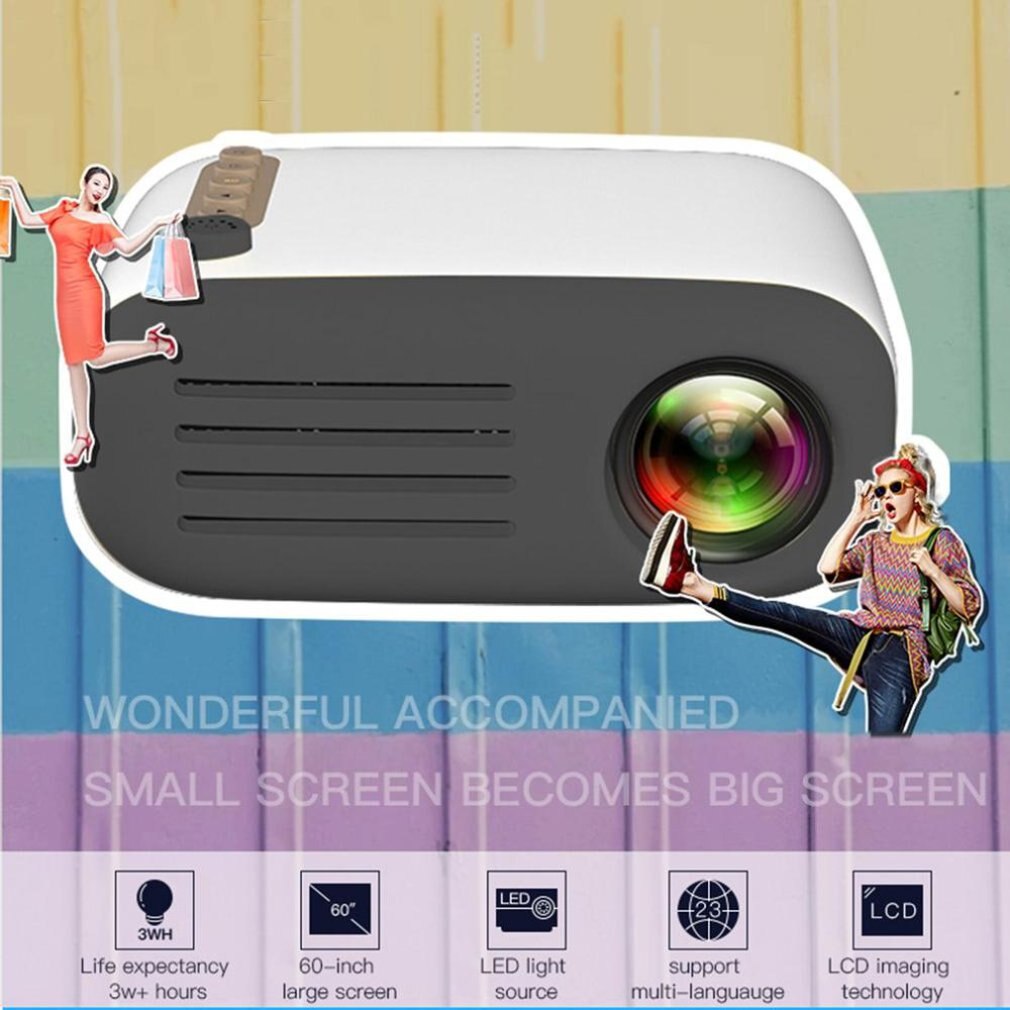 Yg200 Thuis Mini Projector Draagbare Handheld Hd 1080P Led Projector Home Media Speler