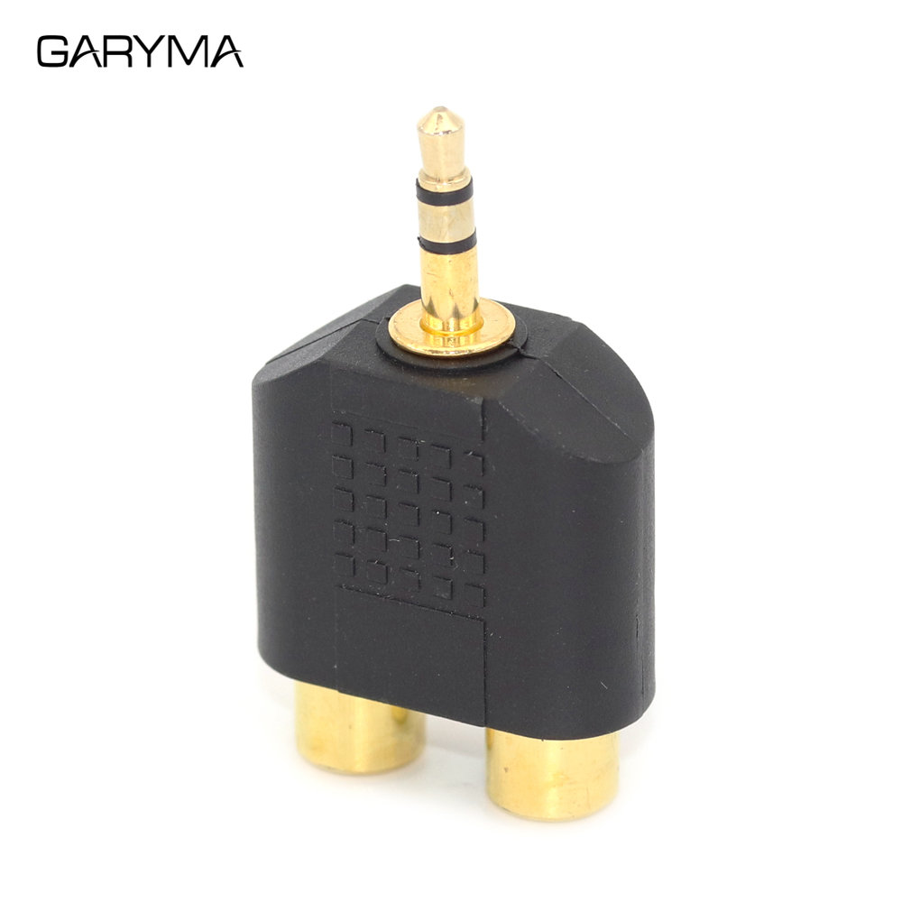 Vergoldeter 3,5mm Stereo-Stecker auf Doppel-RCA-Buchse Adapter y Splitter RCA-Audio--Adapter-Anschluss