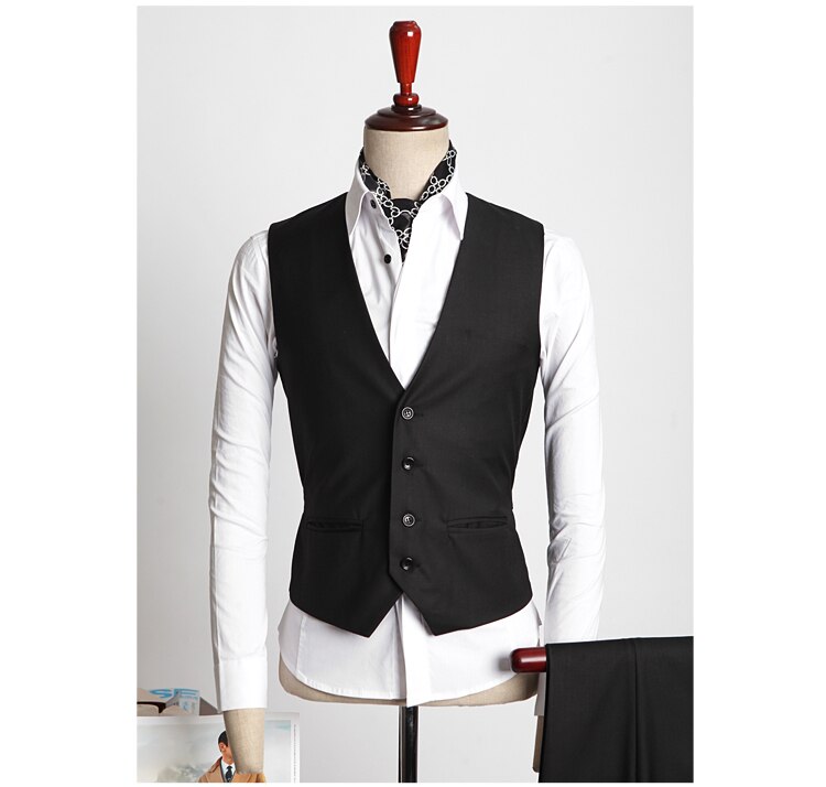 Mens suit vest Slim fit waistcoat black navy vest chalecos chaleco hombre traje mens dress waistcoats button vest formal