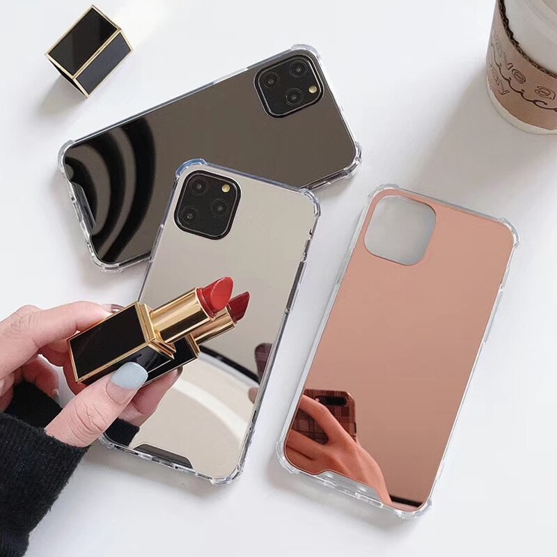 Makeup mirror Case for iPhone 12 11 Pro XS Max Xr Mobile phone protection Cover for iPhone 8 7 6S Plus SE Acrylic Case