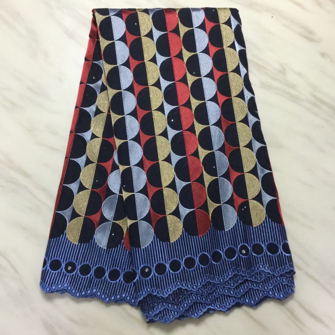 Tela de encaje de gasa de algodón suave y seco, tejido clásico de , colores combinados, africano, suizo, para vestidos de , _ X: as Picture3