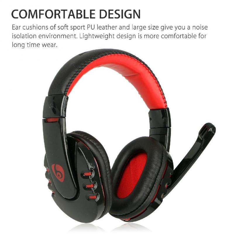 Wireless Bluetooth Gaming Headphones With Microphone Adjustable Over Ear Headsets Earphones Low Bass Stereo For PC Laptop