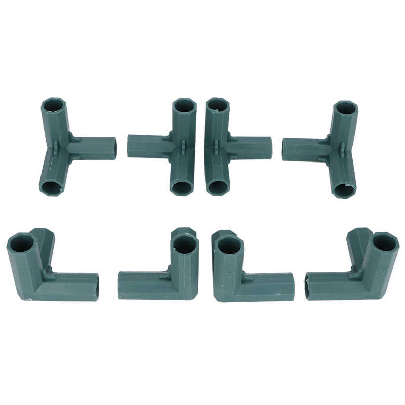 8Pcs 3-Way Plant Support Connectors Plastic Garden Climbing Stake Joint Greenhouse Accessory