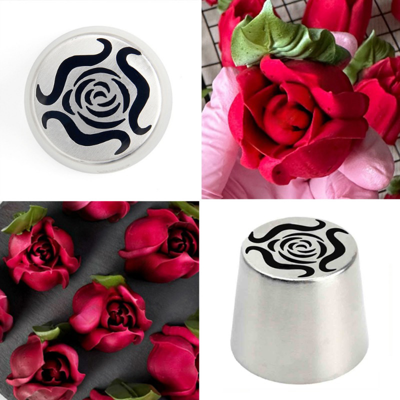 Russian Piping Nozzle Tulip Rose Pattern Icing Pastry Nozzles Cream Cake Piping Tips For Dessert Decoration Diy Pastry Tools