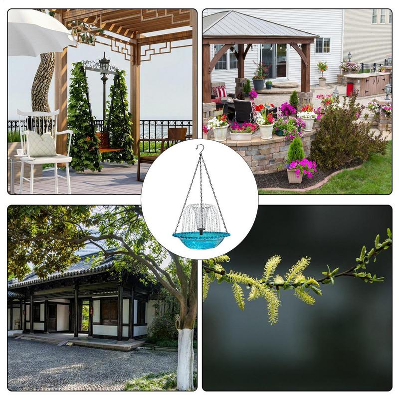 Bird Bath With Fountain Water Fountains Solar Powered Hummingbird Bath Bowl Sturdy Outdoor Bird Feeder Decorative Bird Baths