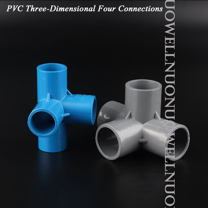 10Pcs 20 25 32 40mm Four Way PVC Pipe Connector Garden Irrigation Watering Tube Distributed Joints DIY Wardrobe Tent Fittings