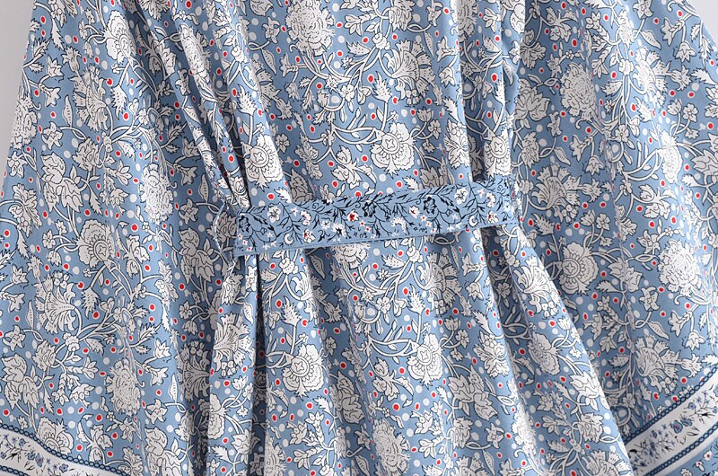 Kimono corto bohemio de rayón para mujer, ropa informal holgada con estampado Floral, para playa y verano