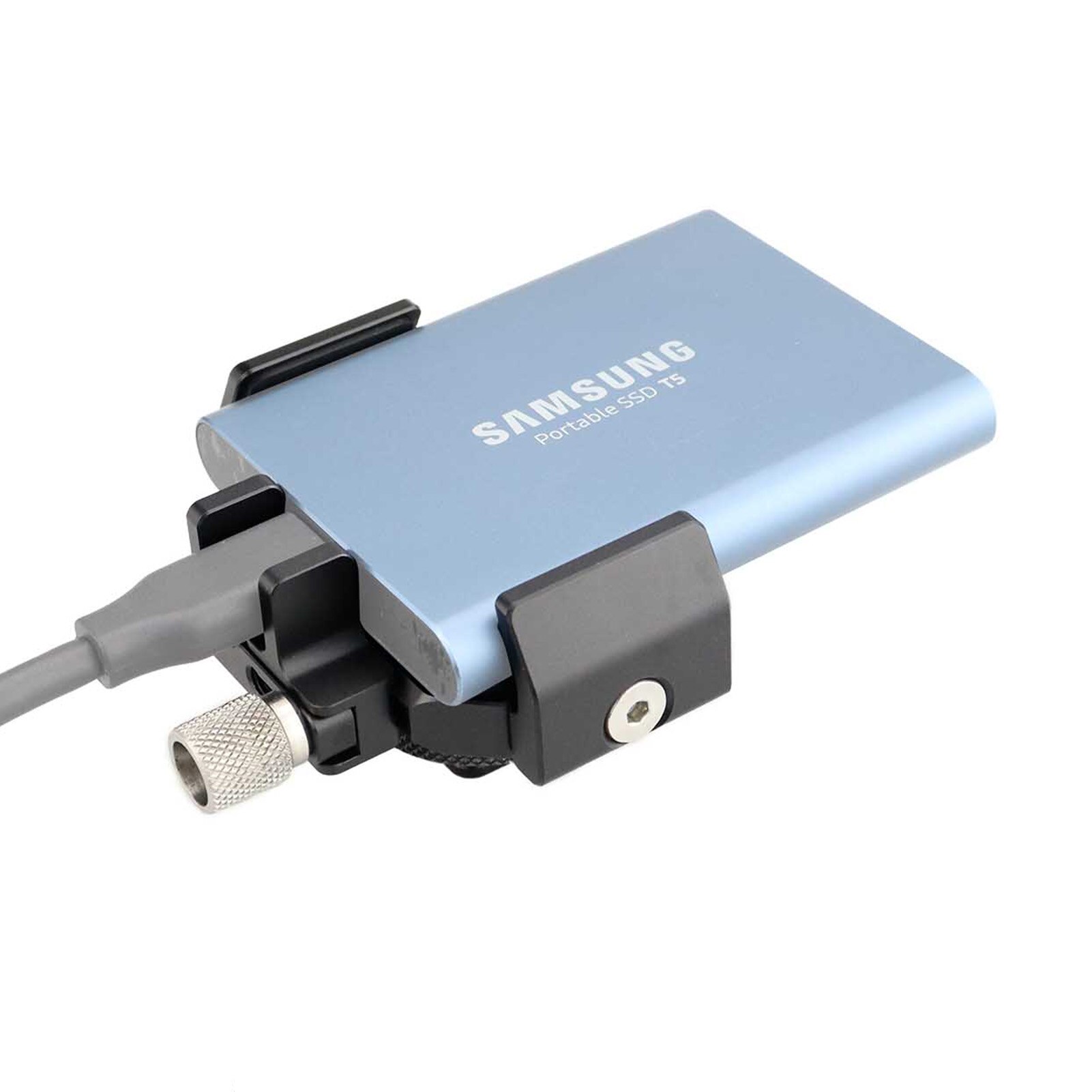 MAGICRIG Universal SSD Mount Holder with Cold Shoe for Samsung T5 &amp;T7 SSD for SanDisk SSD,for BMPCC 4K / 6K / 6K Pro Camera Cage