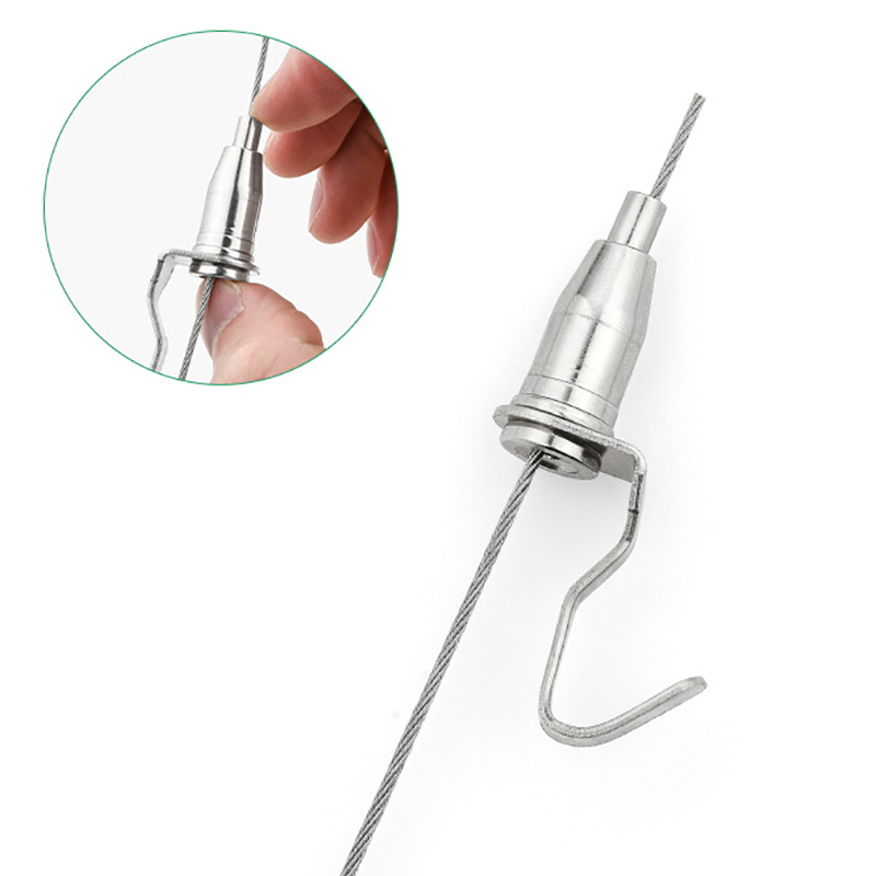 2 st silverfärgade justerbara vajerkrokar tavelskena displayhängande krokar galleri upphängningssystem tillbehör