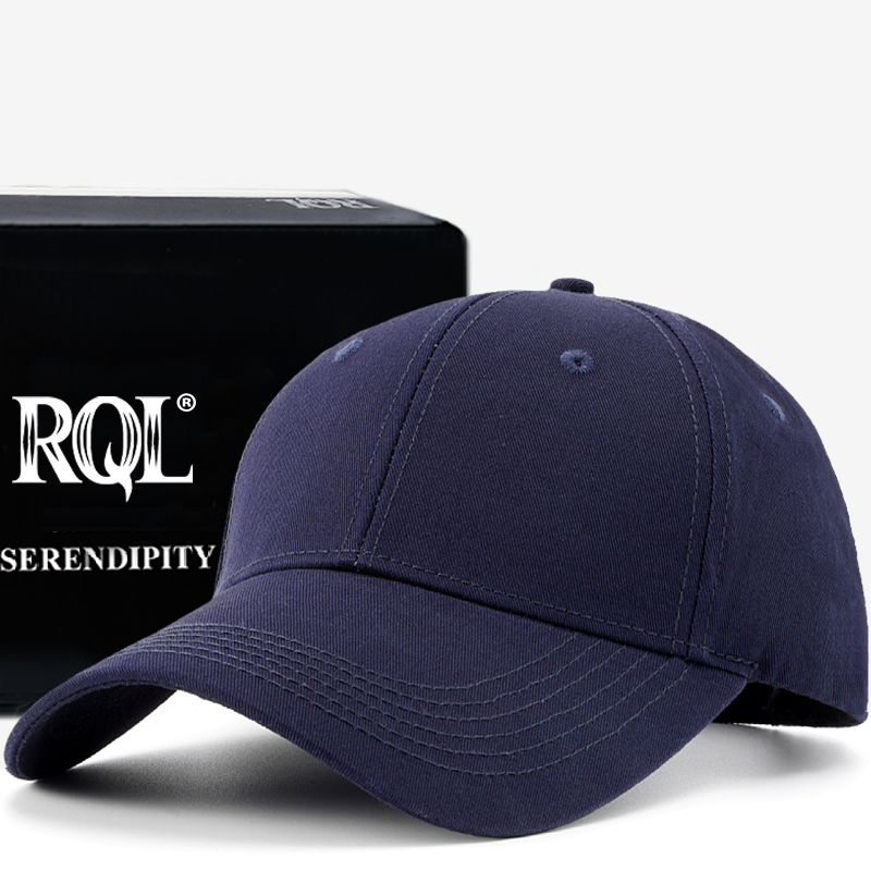 XXL Big Head Baseball Cap For Men Extra High Crown Solid Combed Twill Structured Breathable Long Brim Sun Sports Trucker Hat: XL / Blue