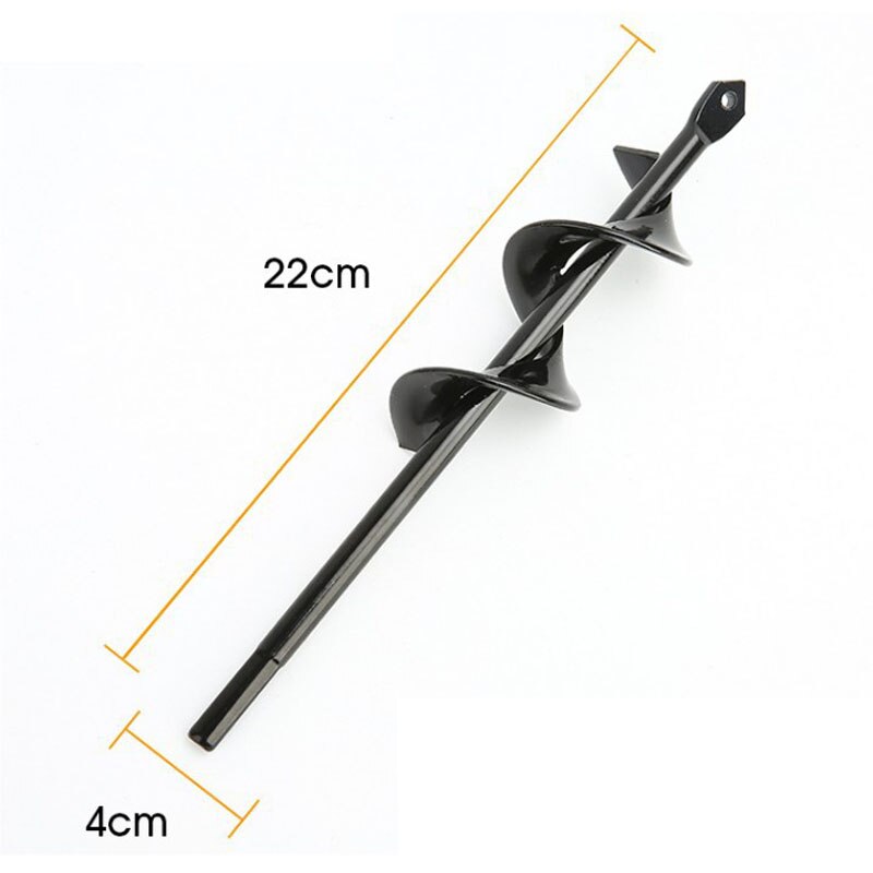 4 Sizes Garden Auger Drill Bit Tool Spiral Hole Digger Ground Drill Earth Drill For Seed Planting Gardening Fence Flower Plante: 4X22CM