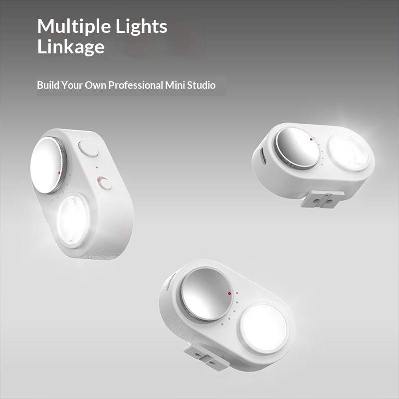 Flash portátil fotogear para fotografia móvel, uso externo, disparo sem fio via bluetooth, 15w níveis de brilho.