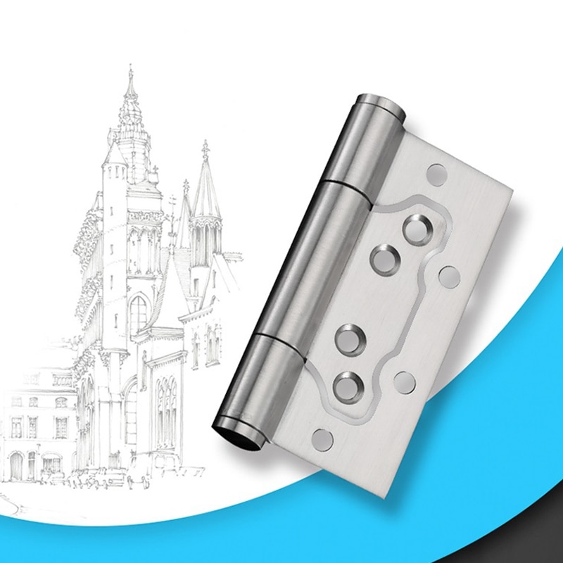 Stainless Steel Automatic Door Hinges Heavy Duty 4 inch Home Furniture Smooth Movement Wooden Doors Gate Ball Bearing