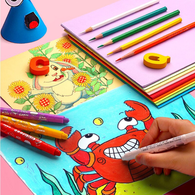 A4 Size 50 Pcs Thick Hard 230gms Cardboard Cutting Paper Paperboard DIY Painted Scrapbooking Greeting Card Paper Decorative