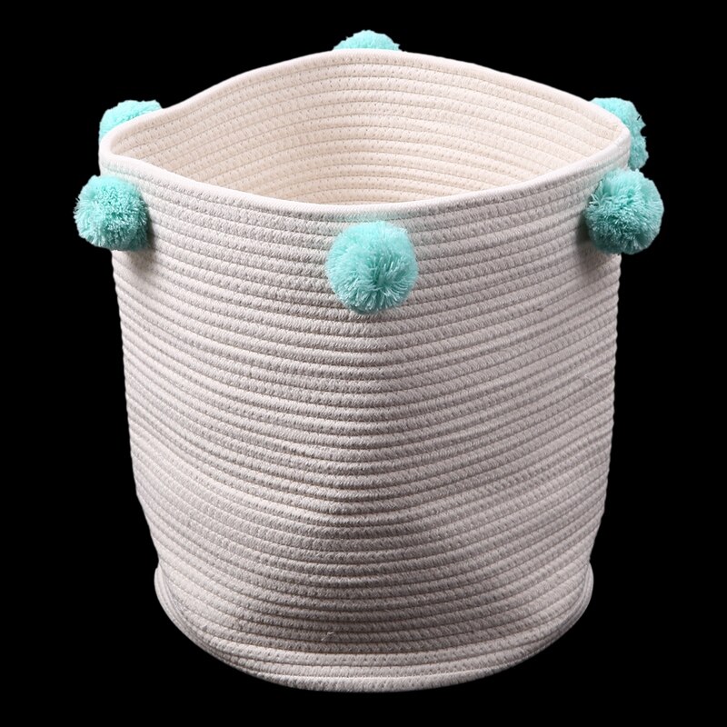 Panier à linge tissé pour vêtements sales, jouets pour enfants, panier de rangement nordique pour décoration de chambre à coucher, articles divers, boîte de rangement, beige