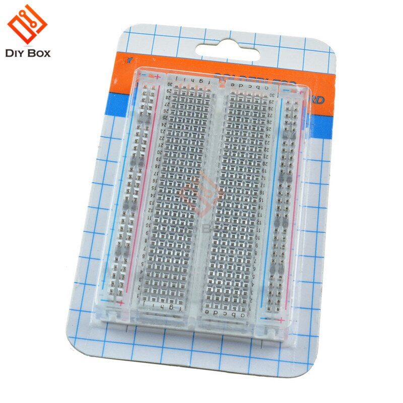 Mini soldeerloze breadboard transparant materiaal 400 punten beschikbaar doe-het-zelf