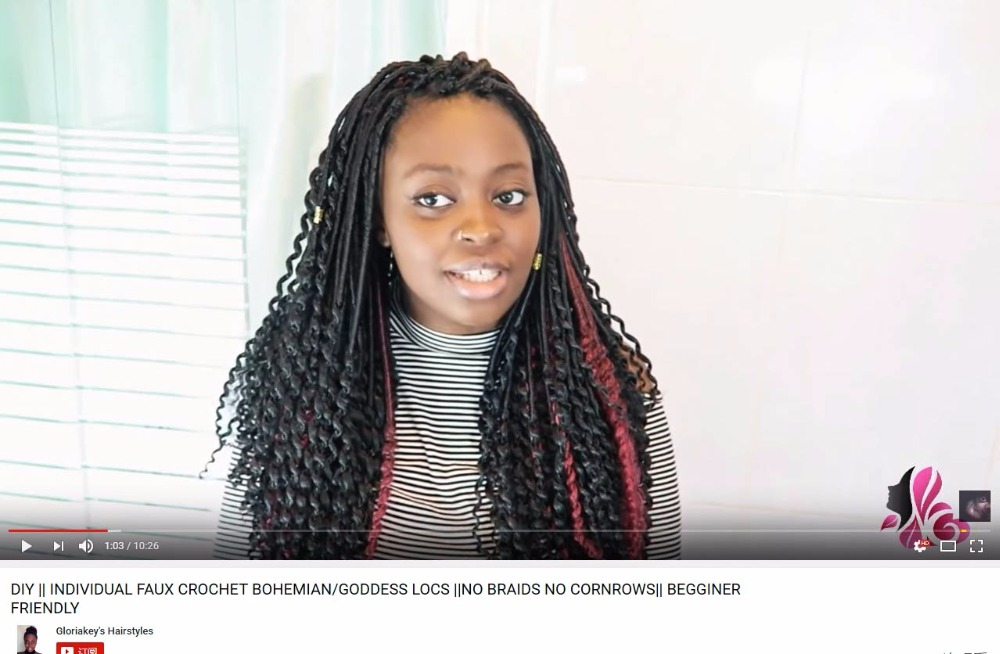 Qp hår sort hæklet faux locs 20 tommer 100g ombre hæklet fletning lås hår extensions 24 roots sort ombre farve