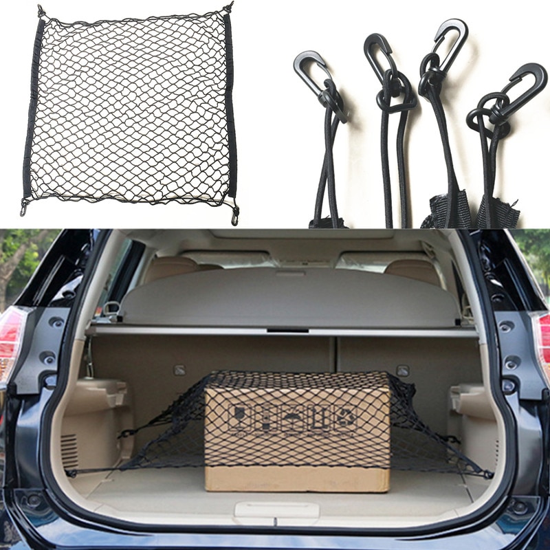 4 Hooks Car Trunk Luggage Cargo Elastic Net For Jaguar XF XFL XE XJ XJL F-Pace F pace fpace X761 XJ6 XKR XK8 X320 X308