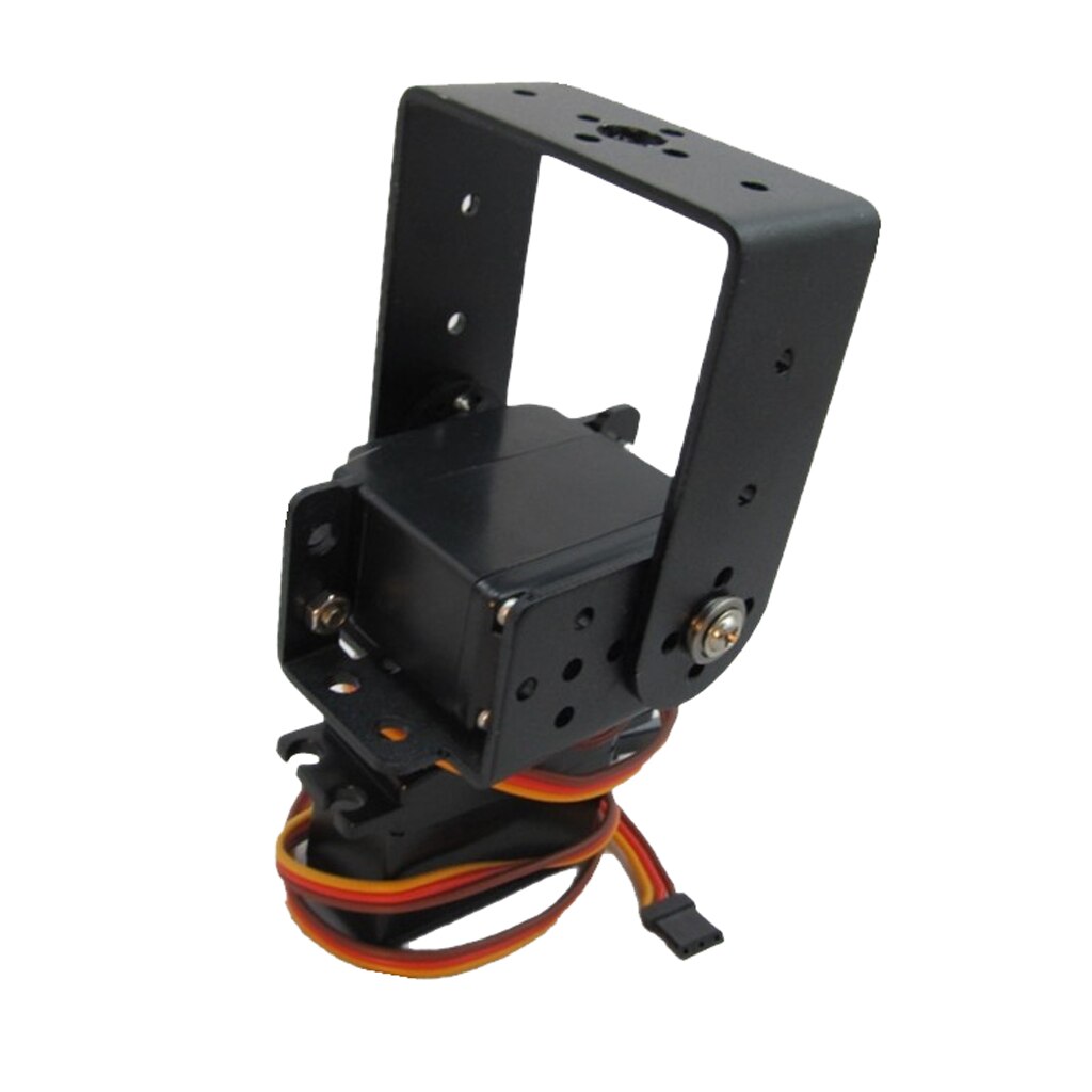 PT Pan/Tilt Camera Platform Anti-Vibration Camera Mount RC Robot Car w/ MG 996R Servos and Cable - Black