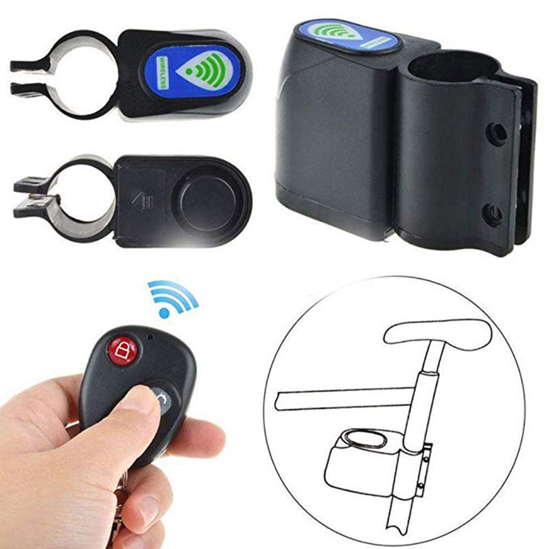 ROBESBON Anti-theft Bike Lock Cycling Security Lock Wireless Remote Control Vibration Alarm 110dB Bicycle Vibration Alarm