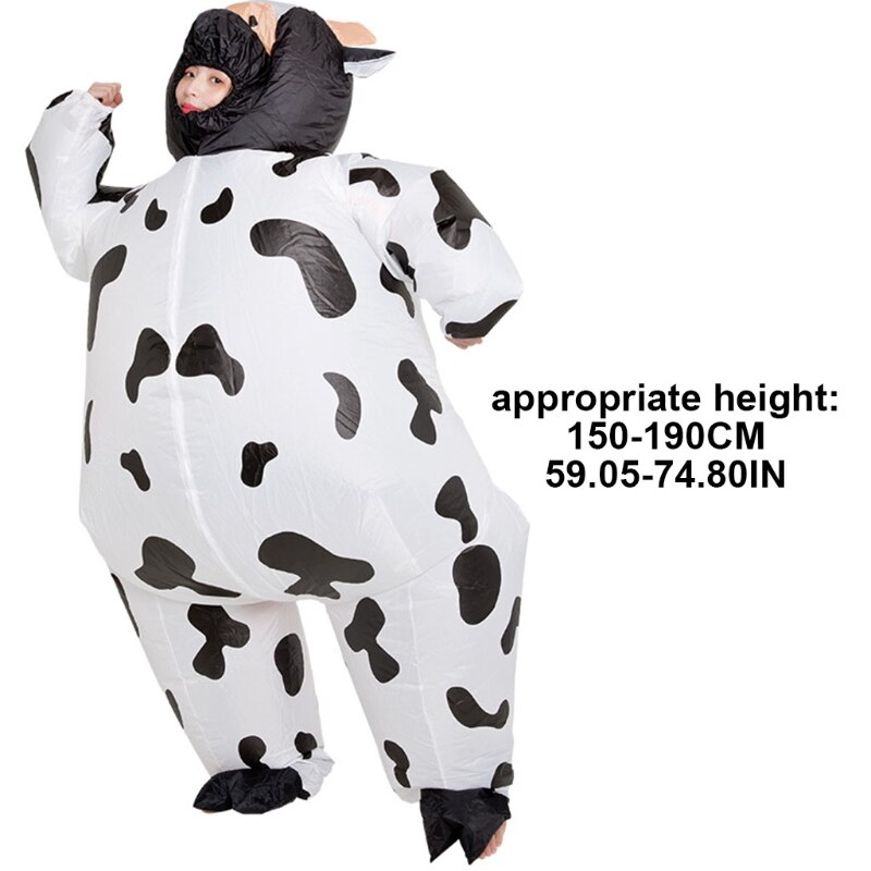 Cute Cartoon Cow Halloween Adult Cosplay Inflatable Suit Festive Party Clothing