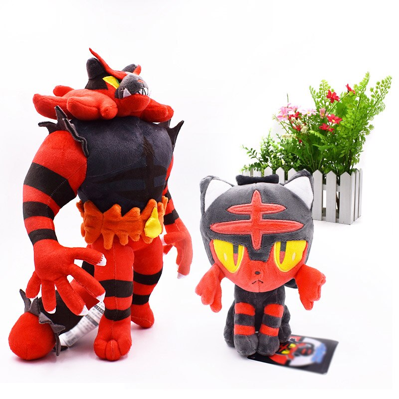 2 arten Ebene Puppen Litten Evolution Alola Incineroar Solgaleo Lunala SONNE/MOND Gefüllte Plüsch Puppe Weiche Heißer Spielzeug 20 cm-33 cm: Ursprünglich Titel