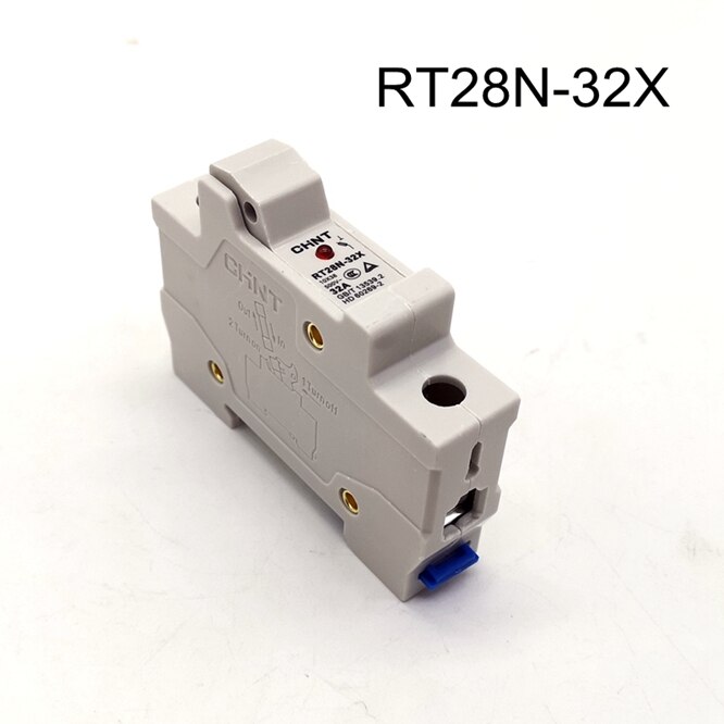 CHINT RT28N-32X 1 Pole DIN Rail Mount Fuse Holder Base with Indicator Light 1P for 10x38mm Fuse: RT28N-32X