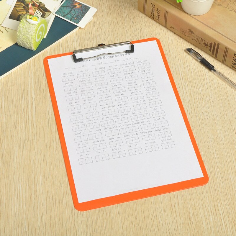 A4 1 Pc Plastic Writing Board Simple File Folder Office Word Pad Stationery Clip File Paper File Folder Holder School Supplies