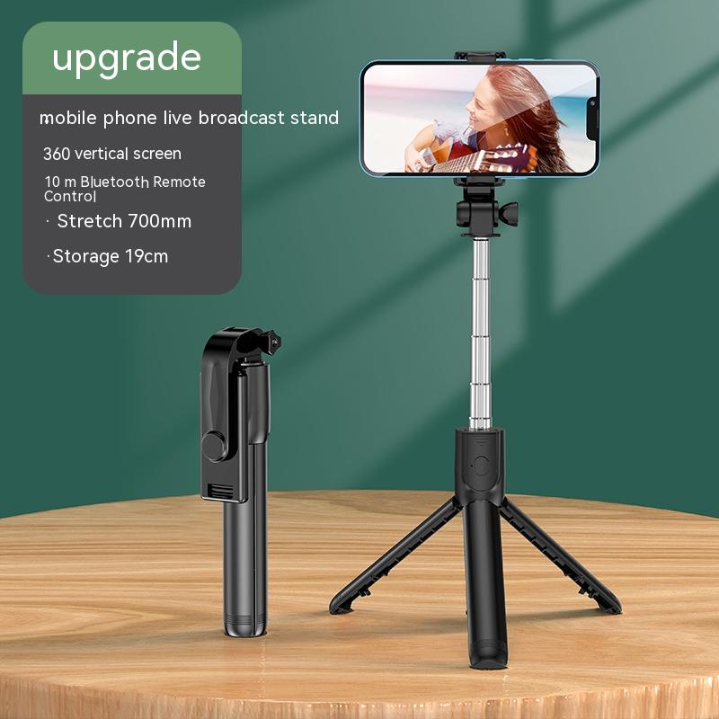 Selfie Stick per selfie con treppiede portatile espandibile tutto in uno per iPhone con telecomando con telecomando wireless BT staccabile compatibile: Grigio scuro
