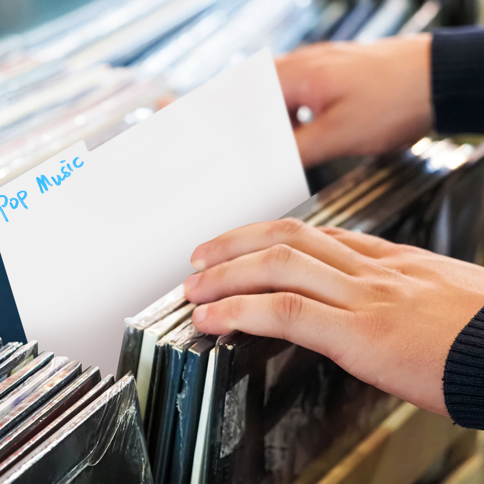 10-delige platenverdeler Bestandsverdelers met tabbladen Wenskaart Comic Book Boards Boekensteun