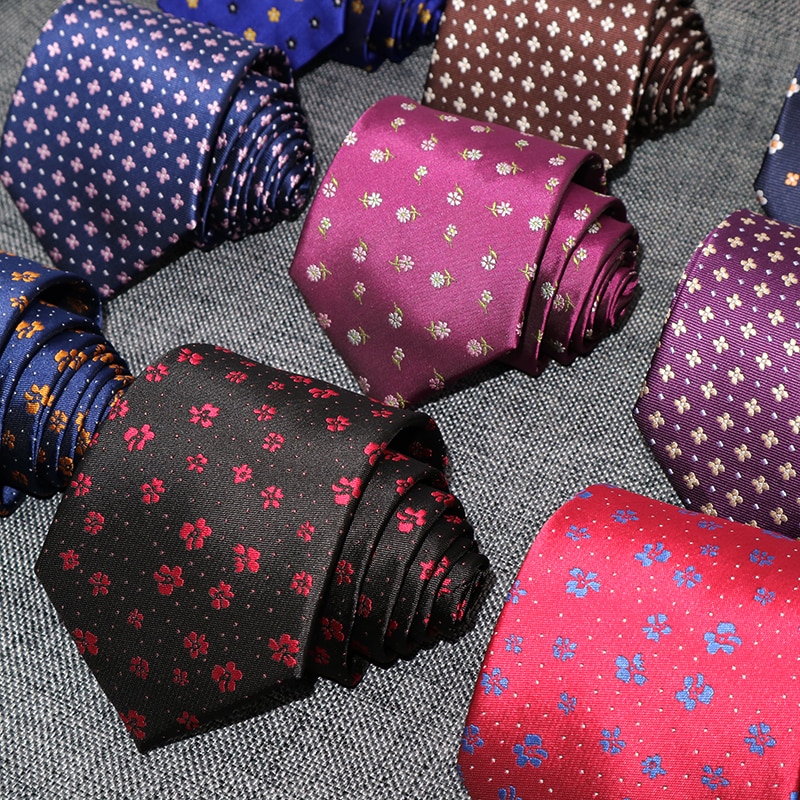 Cravates à fleurs pour hommes, 8CM, gravata corbatas, formelles en soie, Cravate Jacquard pour marié, fête de mariage, Business