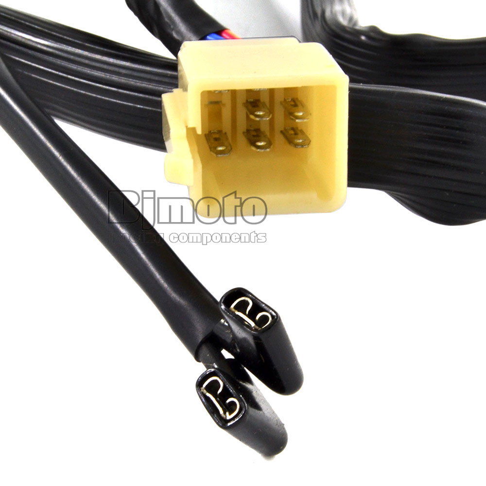 BJMOTO 1 Pair Motorcycle 1"25mm Handlebar Control Switch With Wiring Harness for Harley Softail Dyna Sportster V-rod