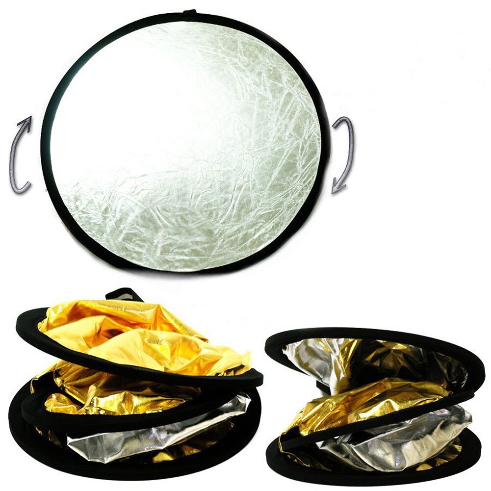 60/80/110cm runde 5 i 1 fotostudio fotoplate sammenleggbar lysreflektor drøm