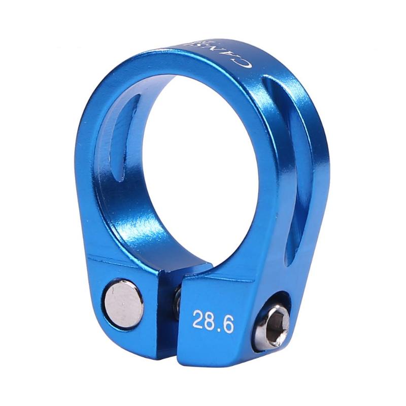 1pc 28.6mm aluminiumlegering mtb cykel sätesrör klämma cykel släpp sätesstolpe klämma: 28.6mm blå