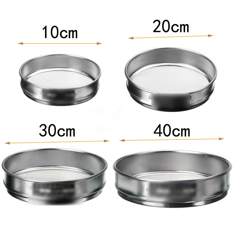 Rustfrit stål rund havesi gåde gåde jordsigte mesh sortering jord/kompost havearbejde brug plantestøtte