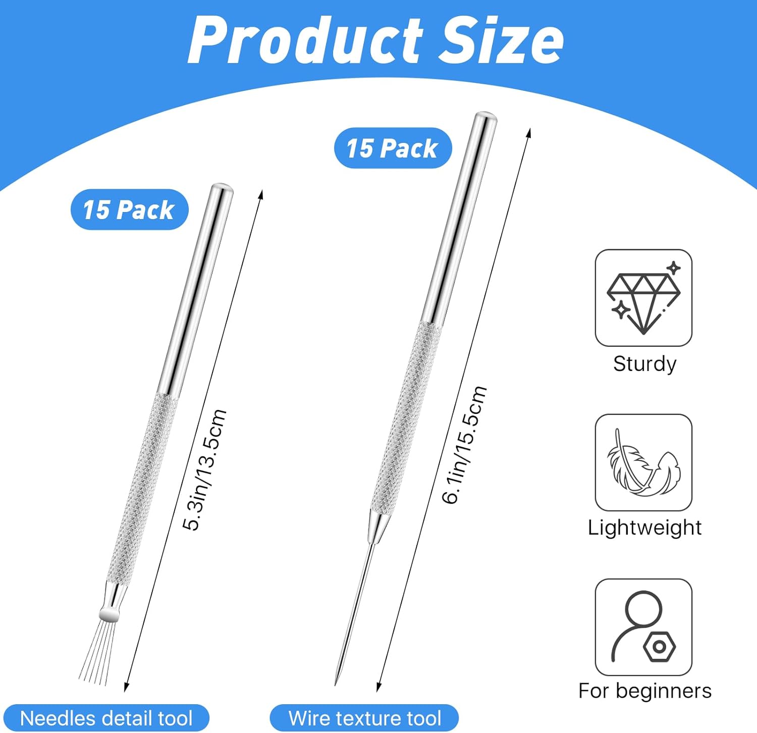 Herramientas de arcilla polimérica de aleación de aluminio, herramientas de escultura de cerámica, cinta de tallado, extremo de alambre, juego de herramientas de arcilla para detalles, 6 uds.