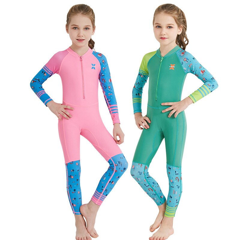Barn dykking badetøy for surfing snorkling badedrakt barn helkroppsvåtdrakt holde varmen lange ermer gutter jenter barn