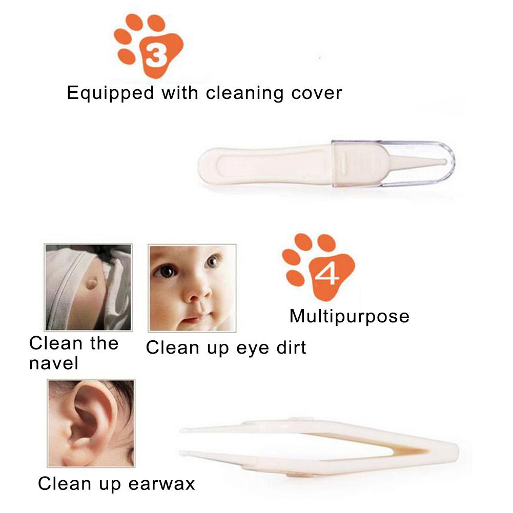 Baby Care Ear Nose Navel Cleaning Tweezers Safety Nostril Clip Cleaner Tool