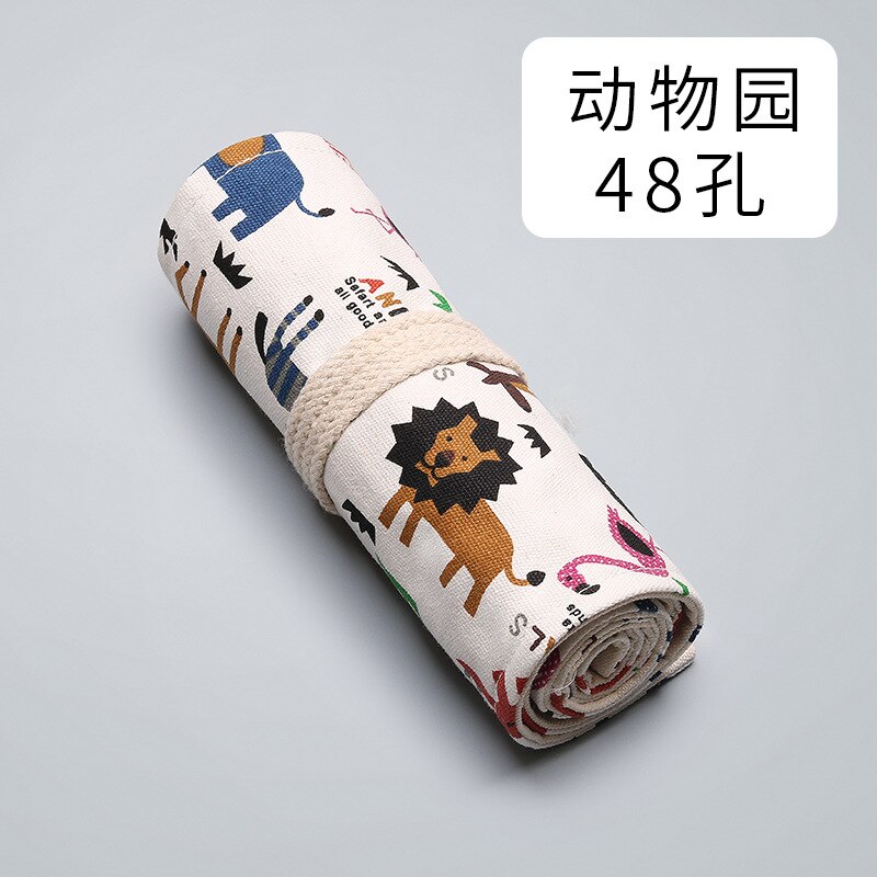 Eenvoudige canvas art schets potlood schaduw schoolbenodigdheden etui schattige potlood zakje